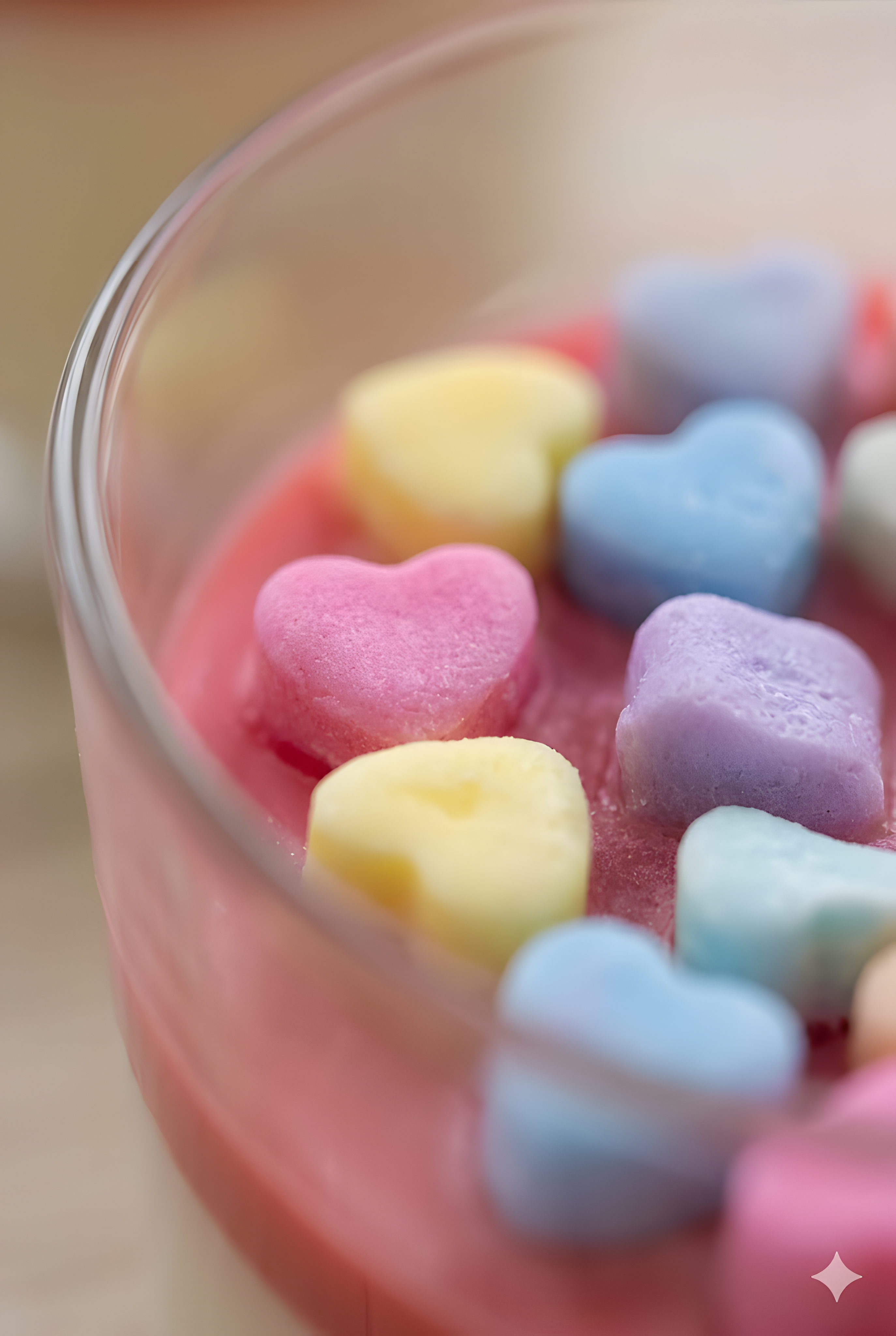 Sweethearts" Dual-Wick Artisan Candle – Pastel Hearts Edition