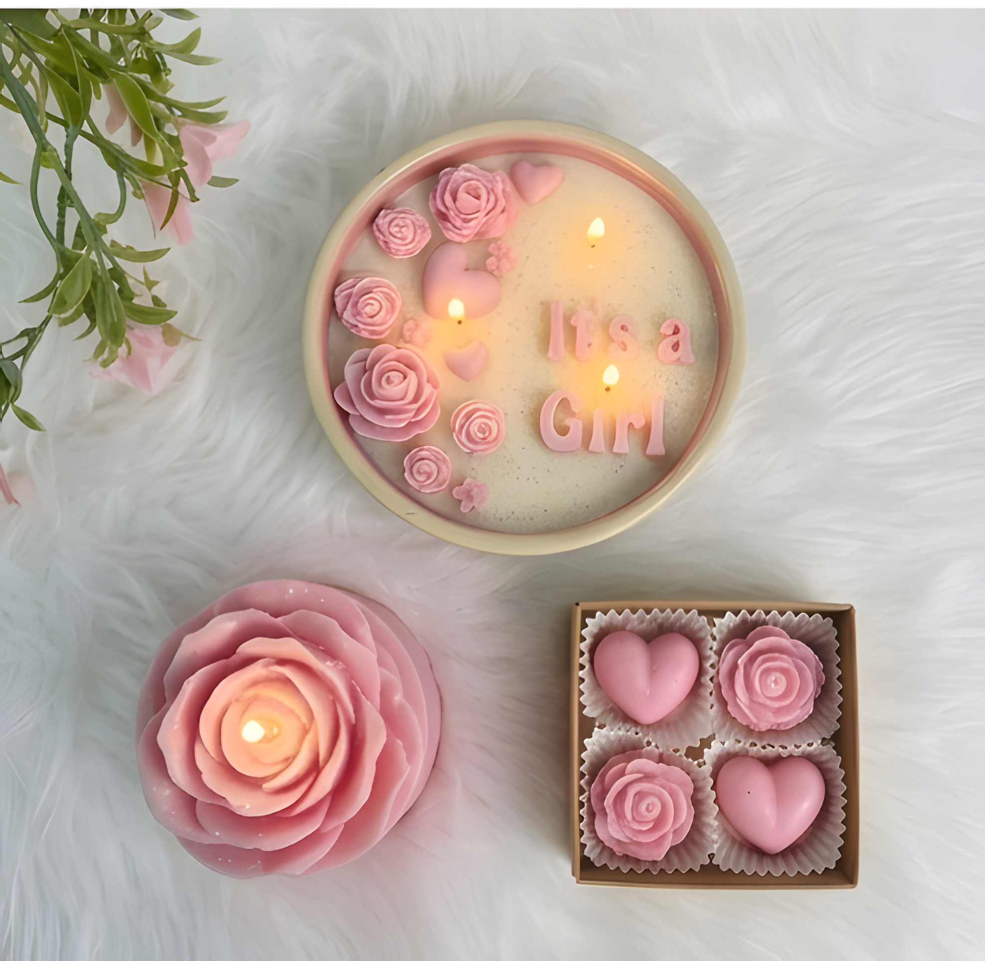It's a Girl" Custom Celebration Candle Bowl