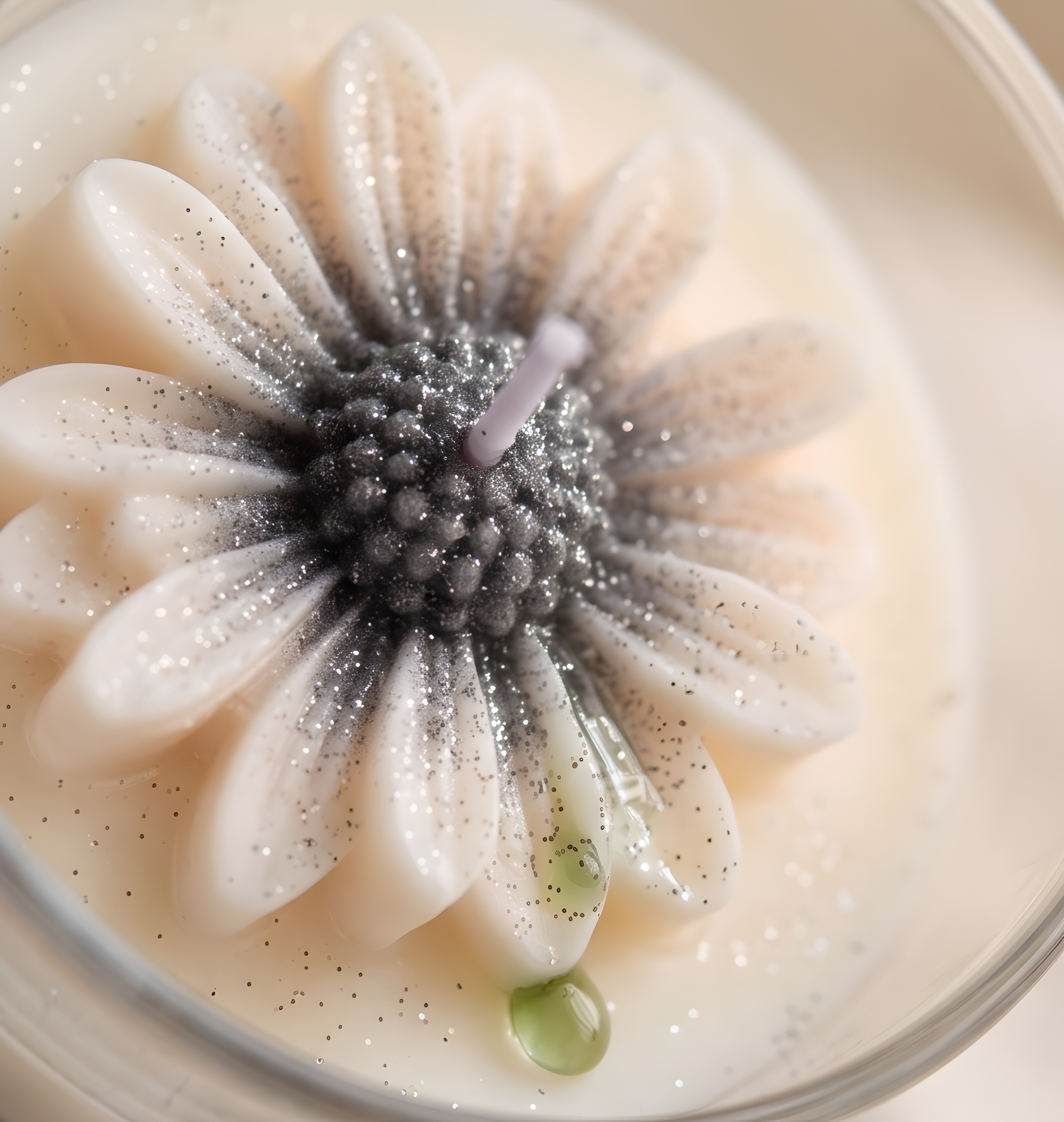 Marble Flower Candle – Eucalyptus & Sea Salt