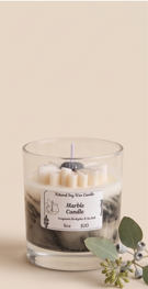Marble Flower Candle – Eucalyptus & Sea Salt