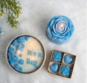 It's a Boy" Custom Celebration Candle Bowl