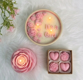 It's a Girl" Custom Celebration Candle Bowl