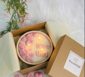 It's a Girl" Custom Celebration Candle Bowl