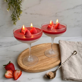 Strawberries & Cream Coupe Candle